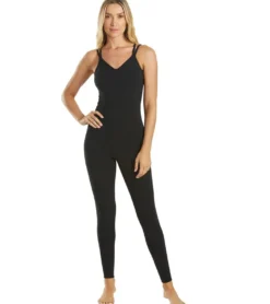 Everyday Yoga Radiant Solid Strappy Back Long Leotard 28