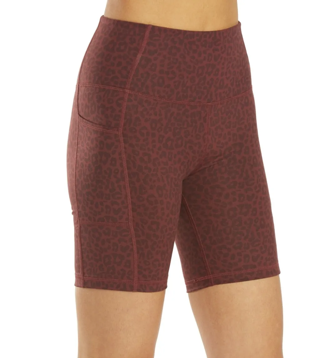 Everyday Yoga Uphold Cheetah High Waisted Biker Shorts with Pockets 7"