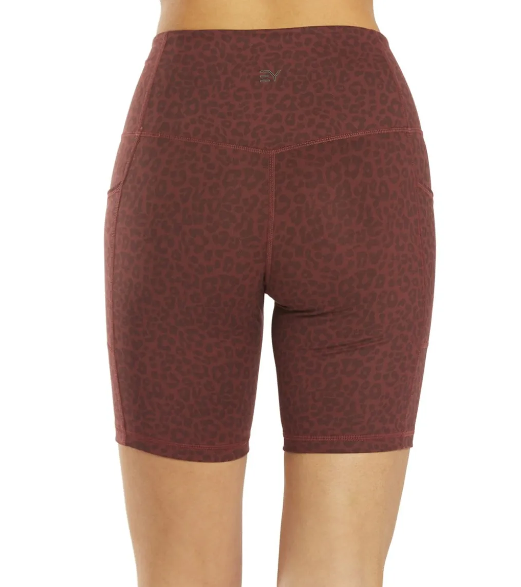 Everyday Yoga Uphold Cheetah High Waisted Biker Shorts with Pockets 7"