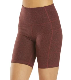 Everyday Yoga Uphold Cheetah High Waisted Biker Shorts with Pockets 7