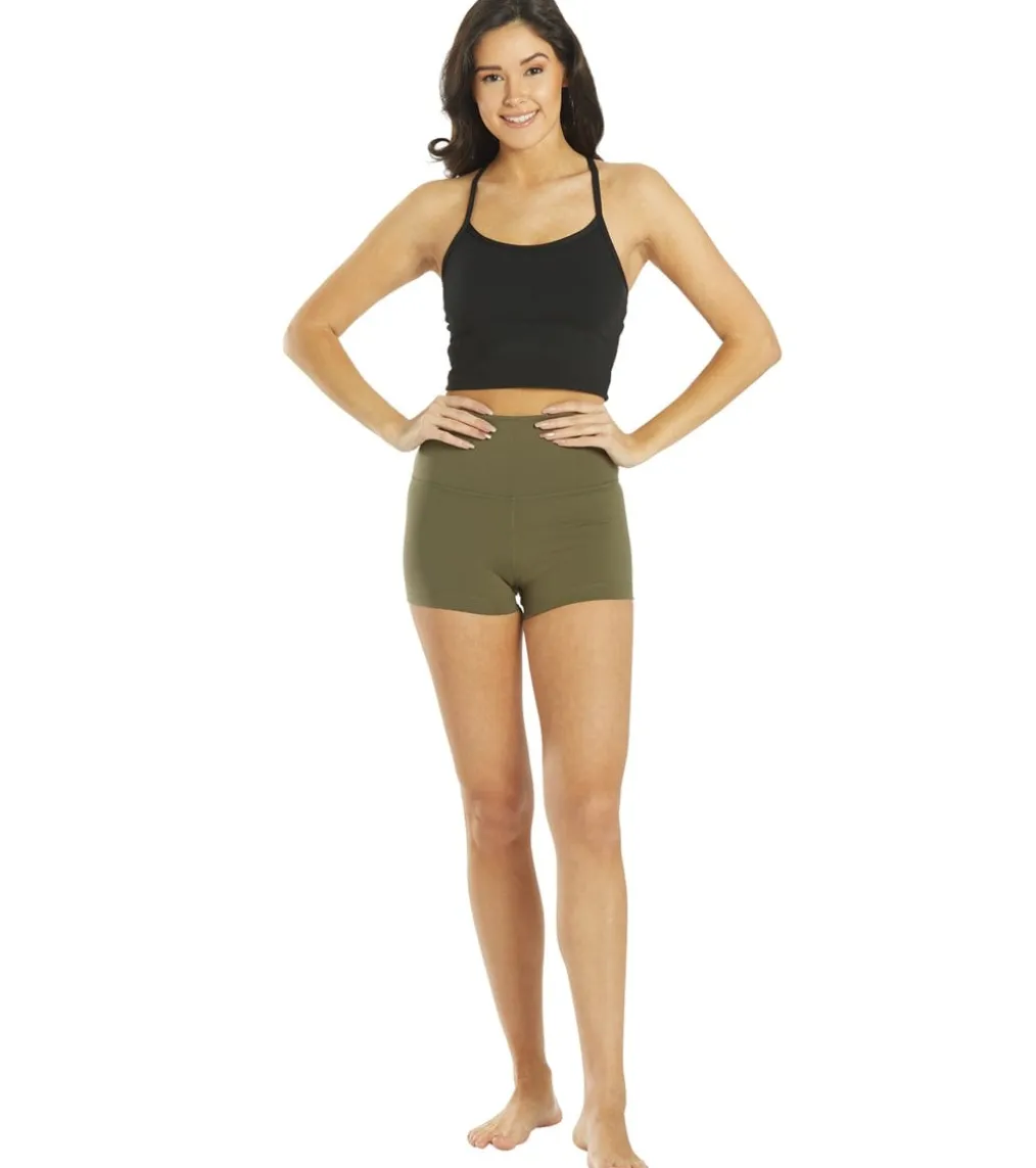 Everyday Yoga Uphold Solid High Waisted Hot Yoga shorts 1"