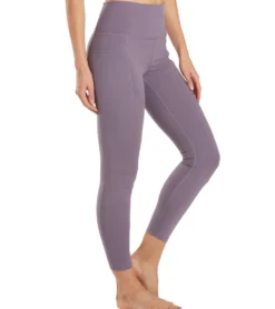 Everyday Yoga Uphold Solid High Waisted 7/8 Leggings With Pockets 25