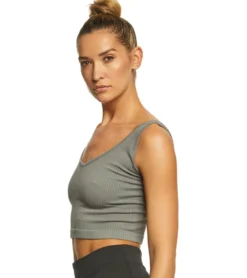 Free People Solid Rib Brami Yoga Crop Top