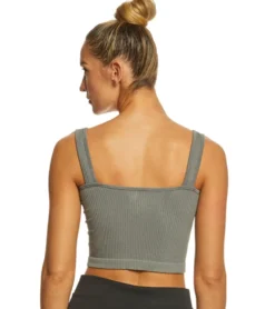 Free People Solid Rib Brami Yoga Crop Top