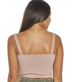 Free People Solid Rib Brami Yoga Crop Top