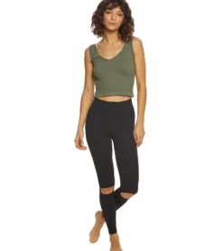 Free People Solid Rib Brami Yoga Crop Top