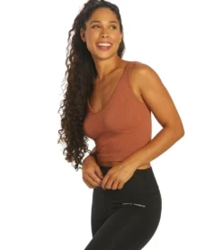Free People Solid Rib Brami Yoga Crop Top