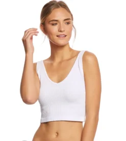 Free People Solid Rib Brami Yoga Crop Top