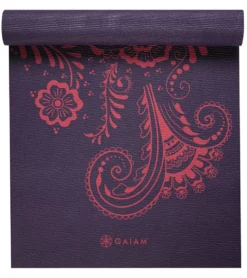 Gaiam Aubergine Swirl Premium Yoga Mat 68" 6mm Extra Thick