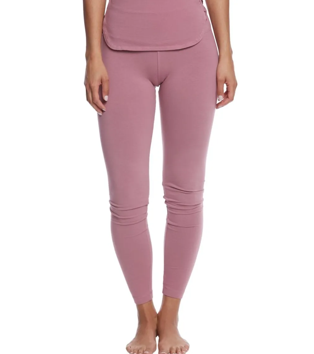Hard Tail Flat Waist Cotton Ankle Yoga Leggings