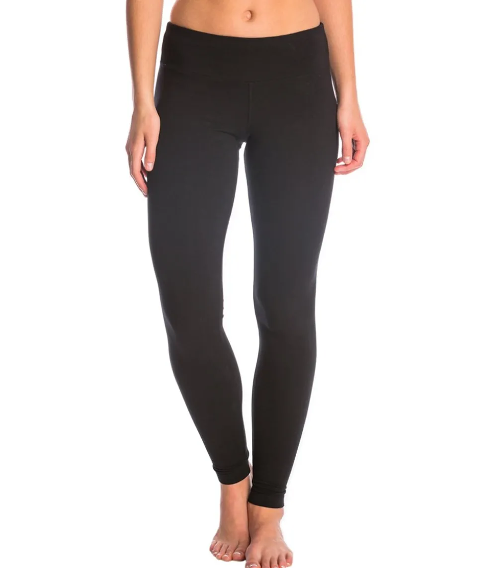 Hard Tail Flat Waist Cotton Ankle Yoga Leggings