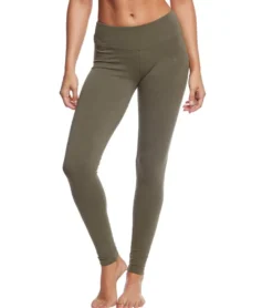 Hard Tail Flat Waist Cotton Ankle Yoga Leggings