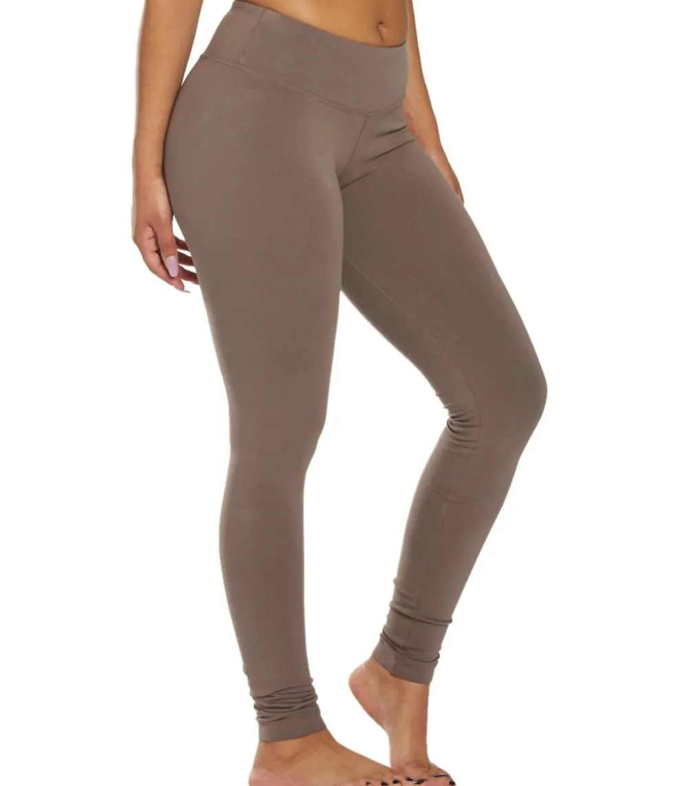 Hard Tail Flat Waist Cotton Ankle Yoga Leggings