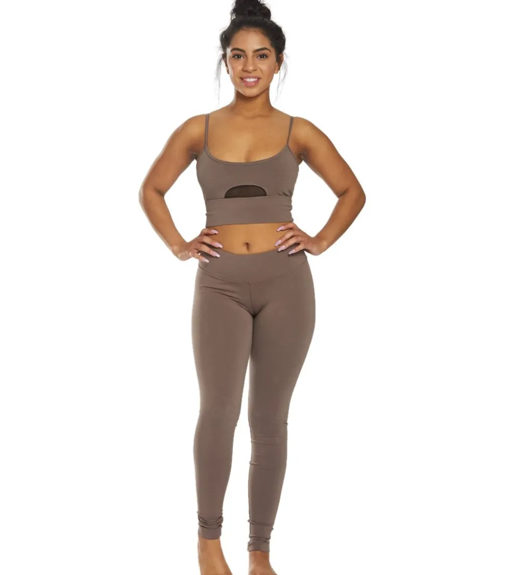 Hard Tail Flat Waist Cotton Ankle Yoga Leggings