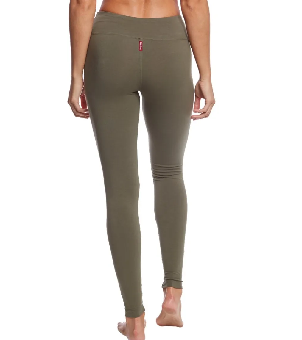 Hard Tail Flat Waist Cotton Ankle Yoga Leggings
