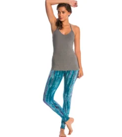 Hard Tail Flat Waist Cotton Ankle Yoga Leggings