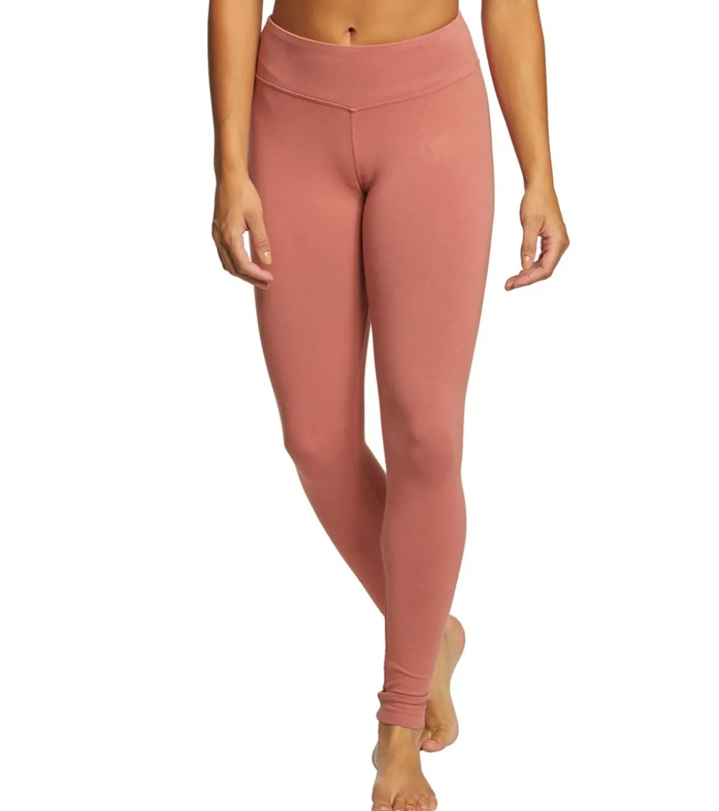 Hard Tail Flat Waist Cotton Ankle Yoga Leggings