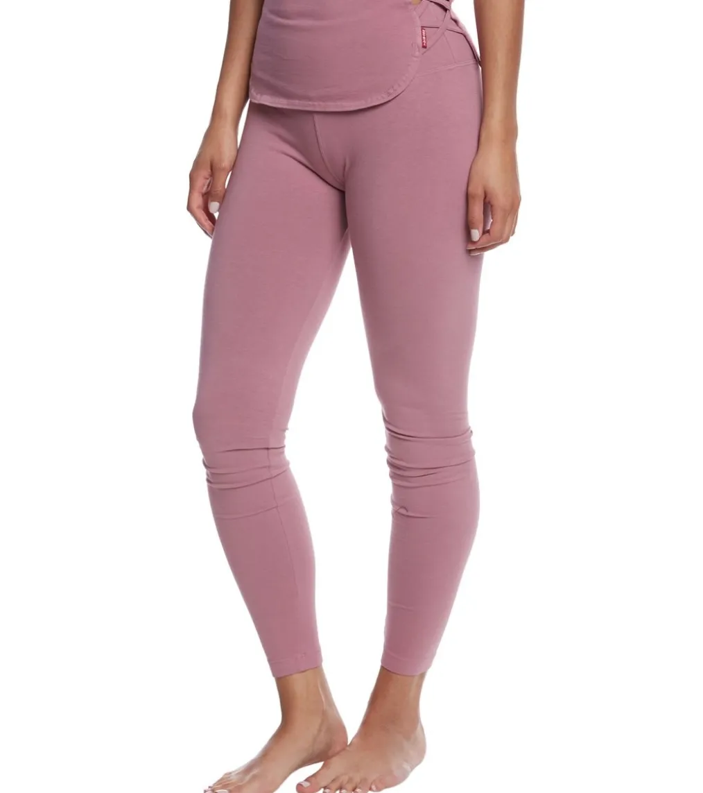 Hard Tail Flat Waist Cotton Ankle Yoga Leggings