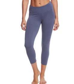 Hard Tail Flat Waisted Cotton Yoga Capris