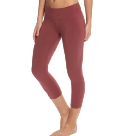 Hard Tail Flat Waisted Cotton Yoga Capris
