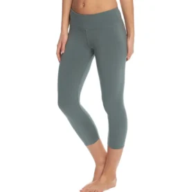 Hard Tail Flat Waisted Cotton Yoga Capris