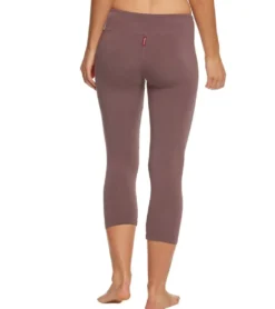 Hard Tail Flat Waisted Cotton Yoga Capris