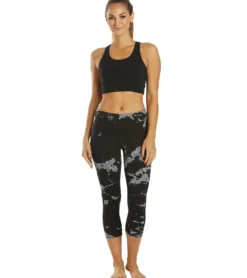 Hard Tail Flat Waisted Cotton Yoga Capris
