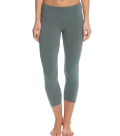 Hard Tail Flat Waisted Cotton Yoga Capris