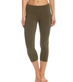 Hard Tail Flat Waisted Cotton Yoga Capris