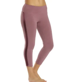 Hard Tail Racer Stripe Flat Waist Ankle Leggings
