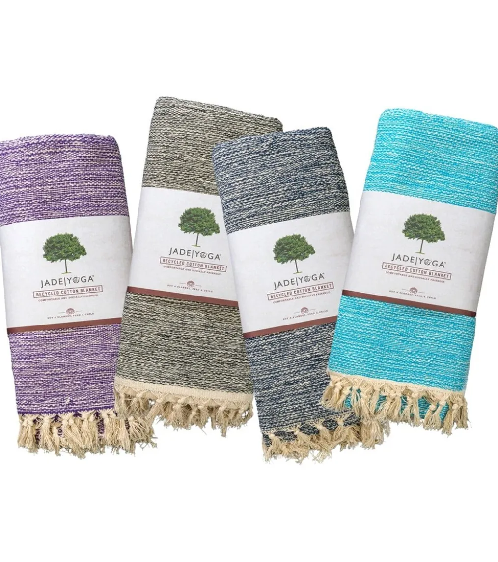 Jade Yoga Recycled Cotton Yoga Blanket