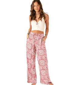 Lotus and Luna Baja Wide Leg Drawstring Pants