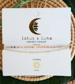 Lotus and Luna Energy Healer Amethyst Bracelet