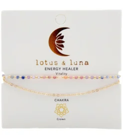 Lotus and Luna Energy Healer Amethyst Bracelet