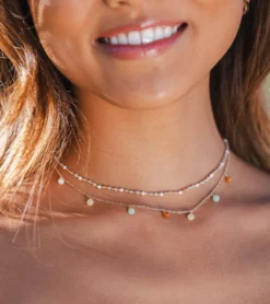 Lotus and Luna Imagination Mother of Pearl Dewdrop 4mm Necklace