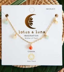 Lotus and Luna Imagination Mother of Pearl Dewdrop 4mm Necklace
