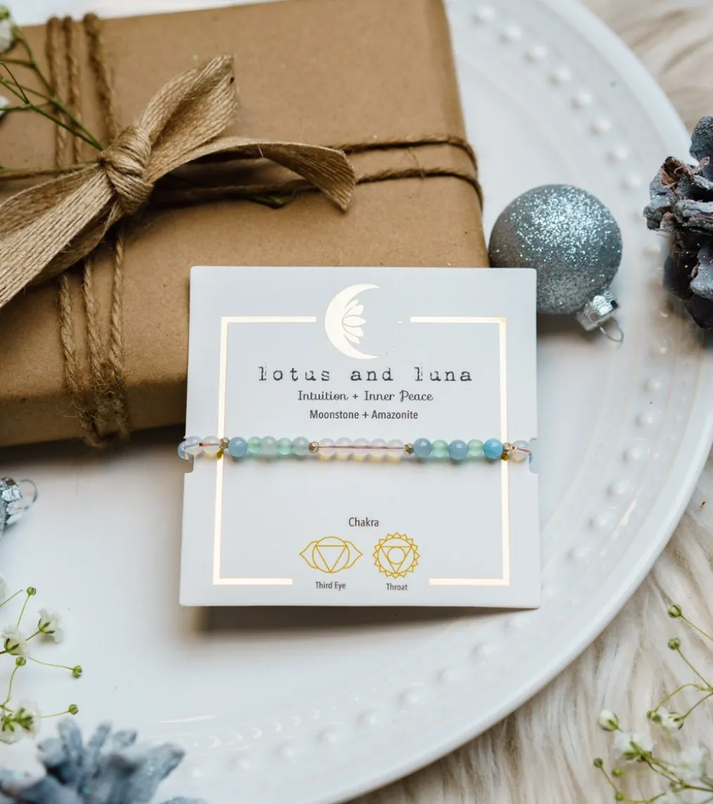 Lotus and Luna Intuition + Inner Peace Healing Bracelet