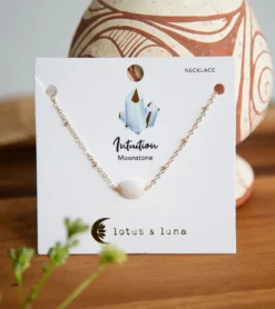 Lotus and Luna Intuition Stone of the Earth Necklace