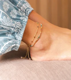 Lotus and Luna Master Healer Gold Anklet