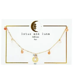 Lotus and Luna Pearl Gold 4mm Dewdrop Necklace