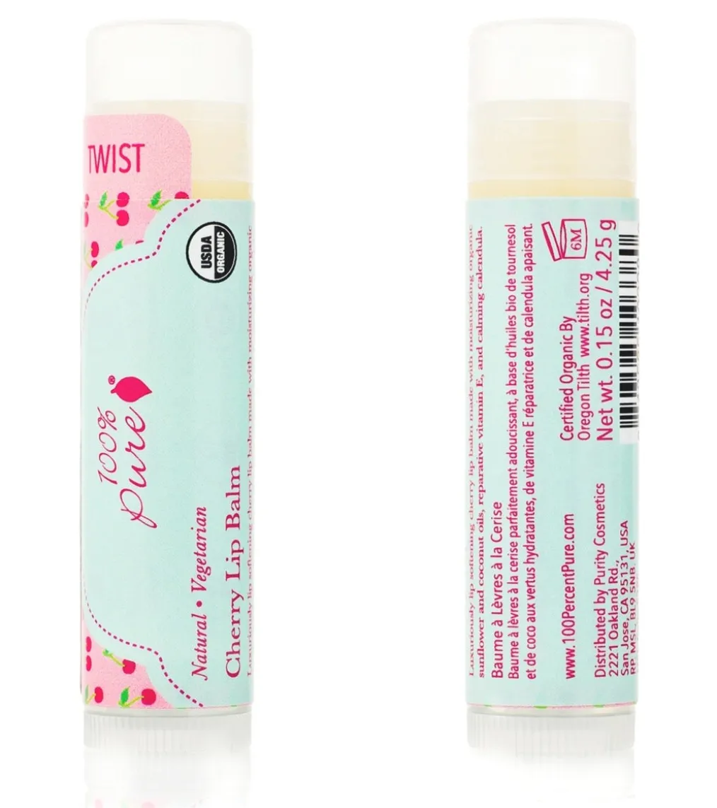100% Pure Cherry Lip Balm