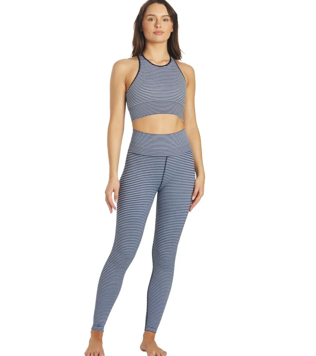 Spiritual Gangster High Neck Jacquard Stripe Bra