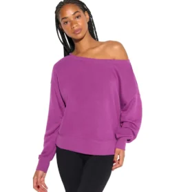 Spiritual Gangster La Vida Off Shoulder Long Sleeve