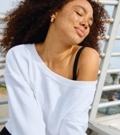 Spiritual Gangster La Vida Off Shoulder Long Sleeve