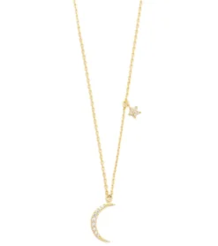 TAI Jewelry Moon Pendant with Star Charm