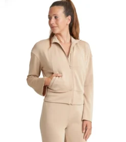 Thrive Societe Bell Sleeve Zip Jacket