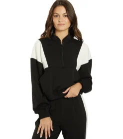 Thrive Societe Blocked Half Zip Pullover