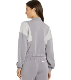 Thrive Societe Blocked Half Zip Pullover