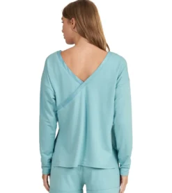 Thrive Societe Cross Back Satin Trim Pull Over
