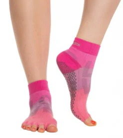 Toesox Ankle Length Half-Toe Yoga Grip Socks